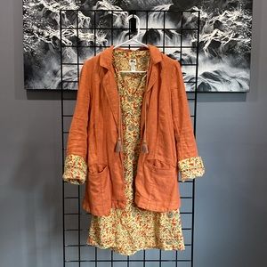 Lucky brand dress BOGO! With Anthropologie linen tulip blazer